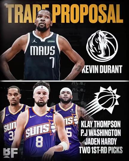 和歐文濃眉組三巨？美媒：獨行俠可用克萊+PJ+哈迪+倆首輪去換KD