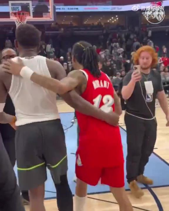 狼王&槍王惺惺相惜！華子賽后與莫蘭特相互致意！